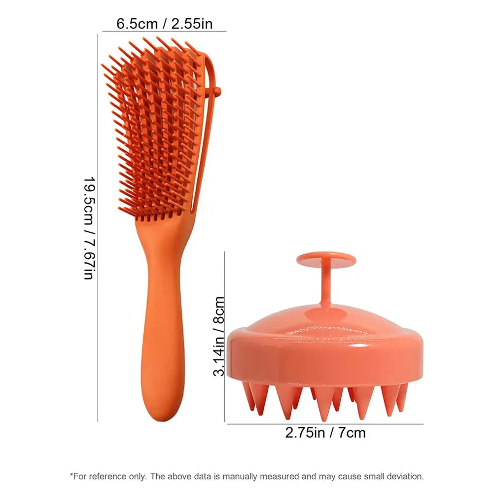 Salon Barber Hair Brush Kit Hollow Comb Wet And Dry Shampoo Comb Anti-static Massage Comb Bath Brush Women Household Tools.