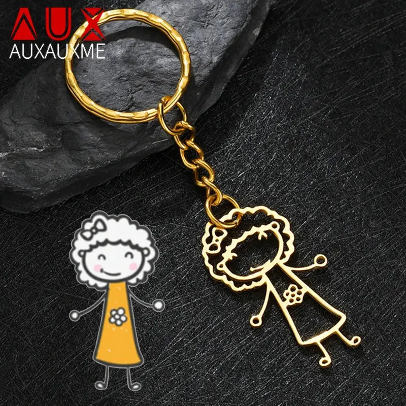 Auxauxme Customized special keychain earring and necklace.