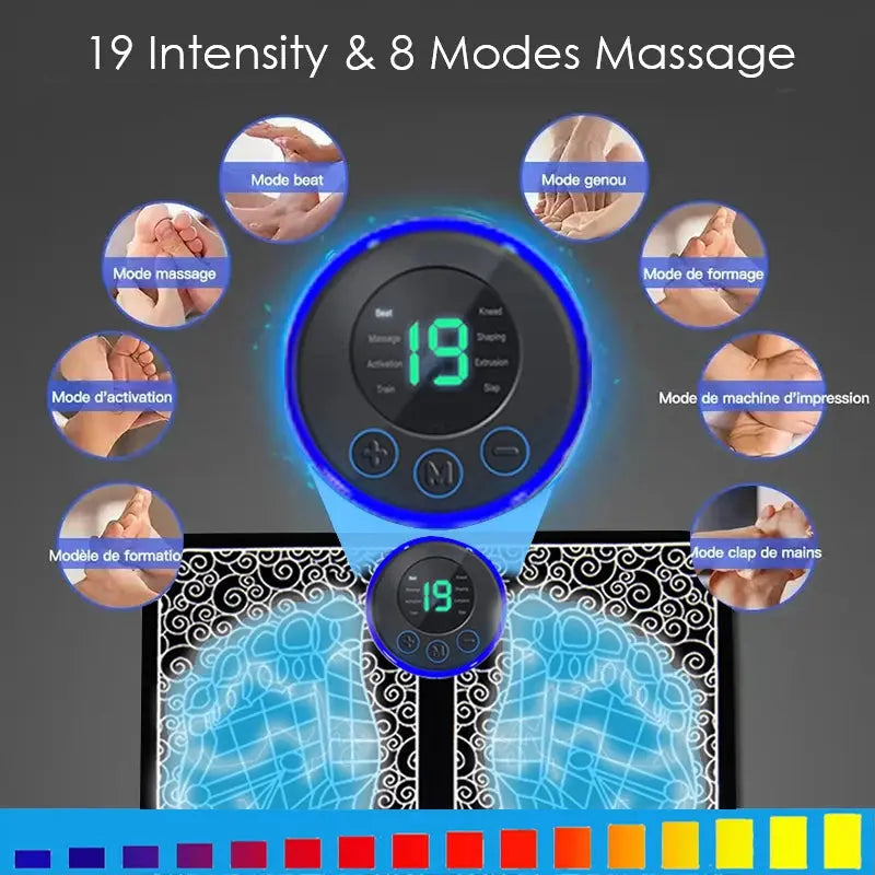 Electric Foot Massager Pad Muscle Massage Relaxation Trainer For Massage Fitness Outdoor Sport Home Family Relax.