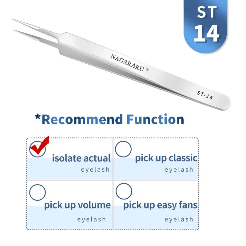 NAGARAKU Eyelash Extension Tweezers Makeup Stainless Steel Eyelash 3D SPECIFICATIONSBrand Name: NAGARAKUOrigin: Mainland ChinaItem Type: Eyebrow TweezerNumber of Pieces: One UnitMaterial: Stainless SteelSize: ALL STYLEModel Number: ALLJohnny TirakJohnny TirakNAGARAKU Eyelash Extension Tweezers Makeup Stainless Steel Eyelash 3D accurate Clip