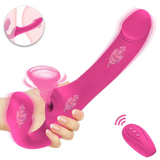 Strap-ons For Husband And Wife Vibrators Woman With Control  Couple Lesbian Dildo Anal Vibrator Sexy Toys Vagina Masturbation.