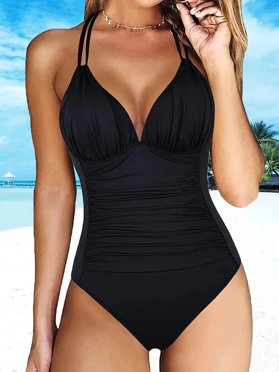 Ruched Wrinkled One Piece Swimsuit Women Swimwear Female Monokini BackSPECIFICATIONSBrand Name: PaunikixMaterial: POLYESTERMaterial: SPANDEXOrigin: Mainland ChinaCN: ZhejiangGender: WOMENDepartment Name: WomenPattern Type: SolidFit: FiJohnny TirakJohnny TirakPiece Swimsuit Women Swimwear Female Monokini Backless Swimsuits 2024 Bathing Suit Swim Beach Wear Bodysuit