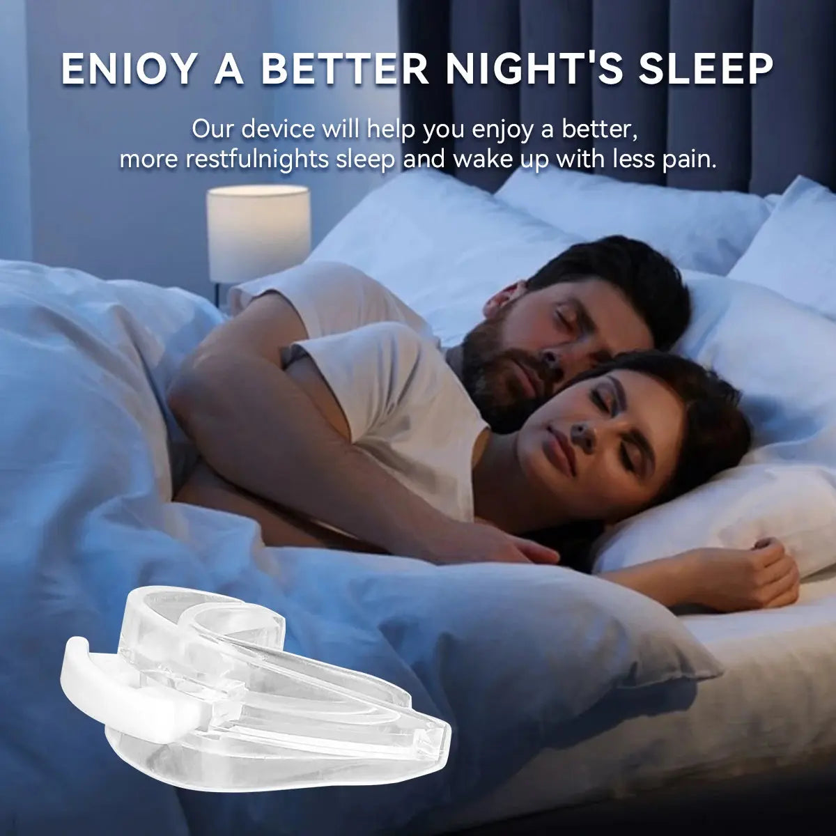 Adjustable Anti Snoring Mouth Guard Anti-Snoring Mouthpiece Sleeping DSPECIFICATIONSBrand Name: NoEnName_NullType: Anti Snore MouthpieceOrigin: Mainland ChinaWork Mode: CPAPNumber of Pieces: One UnitPressure Range: 4-20 cmH2OMaterial: Johnny TirakJohnny TirakAdjustable Anti Snoring Mouth Guard Anti-Snoring Mouthpiece Sleeping Devices Bruxism Snoring Stopper Improve Sleep Mouthpiece