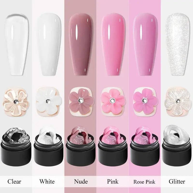 MEET ACROSS 7ml Clear Non Stick Hand Solid Extension Nail Gel Polish CSPECIFICATIONSBrand Name: MEET ACROSSIngredient: ResinOrigin: Mainland ChinaHign-concerned Chemical: NoneNumber of Pieces: One UnitVolume: 10mlModel Number: Q52305-1Johnny TirakJohnny TirakStick Hand Solid Extension Nail Gel Polish Carving Flower Nail Art Building UV Gel Acrylic Varnish