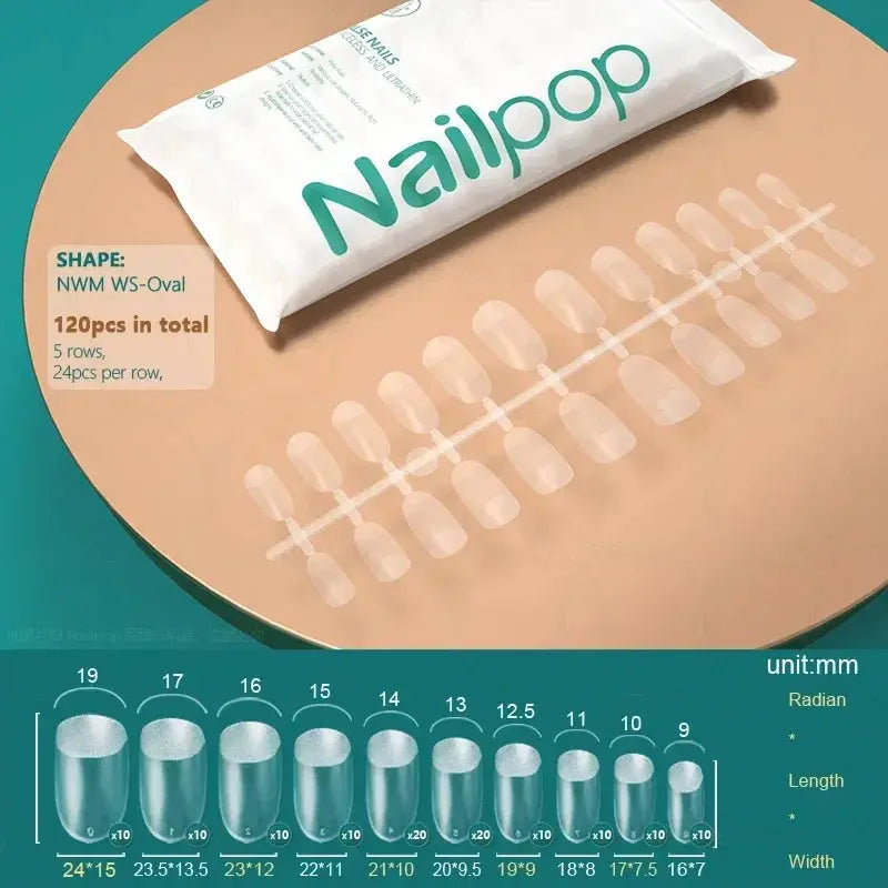 NAILPOP 120pcs Fake Nails Full Cover Press on Nails Coffin Soft Gel AmSPECIFICATIONSBrand Name: NailpopHign-concerned Chemical: NoneNumber of Pieces: One UnitOrigin: Mainland ChinaMaterial: AcrylicQuantity: 120pcs/bagSize: 10 DifferentJohnny TirakJohnny TirakNails Coffin Soft Gel American Pose Capsule False Nail Tips