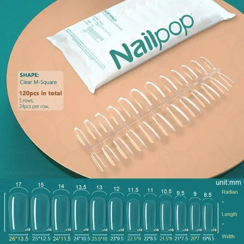 NAILPOP 120pcs Fake Nails Full Cover Press on Nails Coffin Soft Gel AmSPECIFICATIONSBrand Name: NailpopHign-concerned Chemical: NoneNumber of Pieces: One UnitOrigin: Mainland ChinaMaterial: AcrylicQuantity: 120pcs/bagSize: 10 DifferentJohnny TirakJohnny TirakNails Coffin Soft Gel American Pose Capsule False Nail Tips