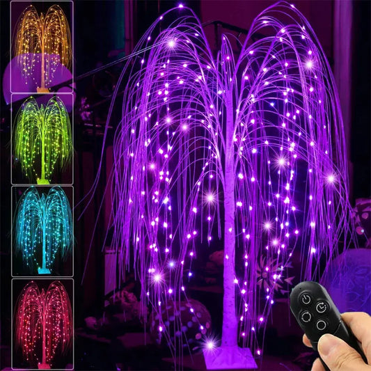 2.1M 400 LED Willow Tree Light Outdoor Lighted Willow Tree Christmas BSPECIFICATIONSBrand Name: ThrisdarCertification: RoHSCertification: CEOrigin: Mainland ChinaCertification: ROHSCertification: ceIs Bulbs Included: YesHoliday Name: CJohnny TirakJohnny Tirak1M 400 LED Willow Tree Light Outdoor Lighted Willow Tree Christmas Bonsai Tree Light