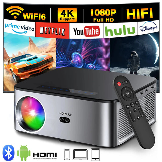 HORLAT 26000Lumenes Android 4K Projector 8K Video Dolby Audio Home TheSPECIFICATIONSBrand Name: HORLATCategory: ProjectorsKeystone Correction: Electronic CorrKeystone Correction: Auto CorrectionHign-concerned Chemical: NoneOrigin: MainJohnny TirakJohnny TirakHORLAT 26000Lumenes Android 4K Projector 8K Video Dolby Audio Home Theater AutoFocus Keystone 5G WiFi Portable Proyector Beamer