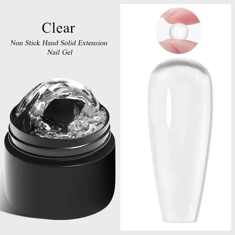 MEET ACROSS 7ml Clear Non Stick Hand Solid Extension Nail Gel Polish CSPECIFICATIONSBrand Name: MEET ACROSSIngredient: ResinOrigin: Mainland ChinaHign-concerned Chemical: NoneNumber of Pieces: One UnitVolume: 10mlModel Number: Q52305-1Johnny TirakJohnny TirakStick Hand Solid Extension Nail Gel Polish Carving Flower Nail Art Building UV Gel Acrylic Varnish