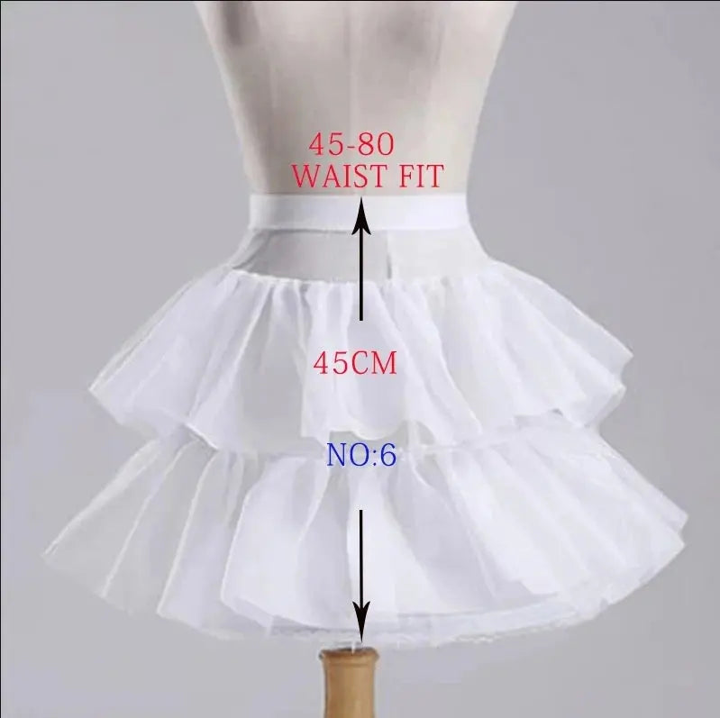 2023 White Children kids Petticoat A-Line 3 Hoops One Layer Kids CrinoSPECIFICATIONSBrand Name: NoEnName_NullMaterial: POLYESTEROrigin: Mainland ChinaCN: JiangsuTechnics: RUFFLEItem Type: petticoatDepartment Name: ChildrenChoice: yesJohnny TirakJohnny TirakLayer Kids Crinoline Lace Trim Flower Girl Dress Underskirt Elastic Waist