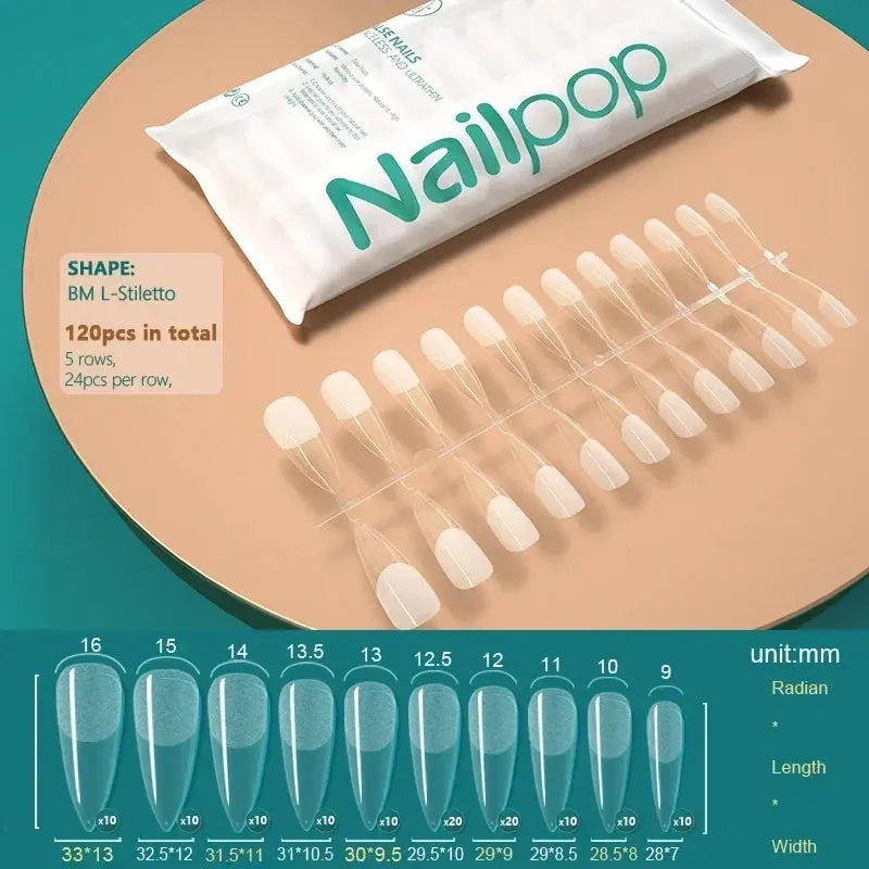 NAILPOP 120pcs Fake Nails Full Cover Press on Nails Coffin Soft Gel AmSPECIFICATIONSBrand Name: NailpopHign-concerned Chemical: NoneNumber of Pieces: One UnitOrigin: Mainland ChinaMaterial: AcrylicQuantity: 120pcs/bagSize: 10 DifferentJohnny TirakJohnny TirakNails Coffin Soft Gel American Pose Capsule False Nail Tips