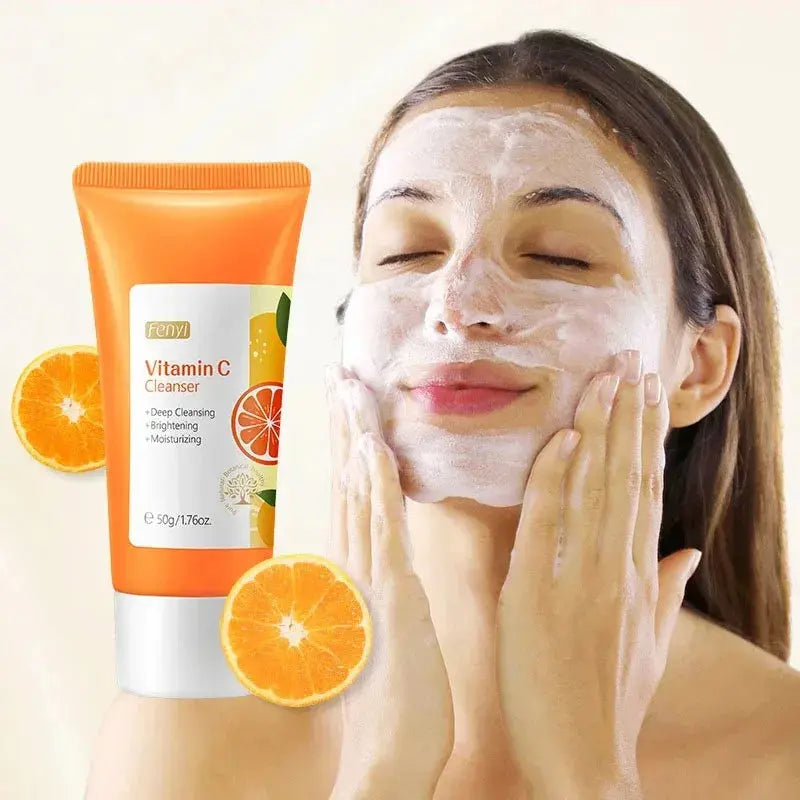 Vitamin C Facial Cleanser Skin Deep Cleansing Moisturizing Blackhead RSPECIFICATIONSBrand Name: REAROYANumber of Pieces: One UnitGender: UnisexOrigin: Mainland ChinaHign-concerned Chemical: NoneType: Facial CleanserNET WT: 50gDate of MJohnny TirakJohnny TirakFacial Cleanser Skin Deep Cleansing Moisturizing Blackhead Removal skincare Face Wash Foam Face Cleanser Skin Care