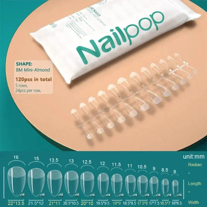 NAILPOP 120pcs Fake Nails Full Cover Press on Nails Coffin Soft Gel AmSPECIFICATIONSBrand Name: NailpopHign-concerned Chemical: NoneNumber of Pieces: One UnitOrigin: Mainland ChinaMaterial: AcrylicQuantity: 120pcs/bagSize: 10 DifferentJohnny TirakJohnny TirakNails Coffin Soft Gel American Pose Capsule False Nail Tips