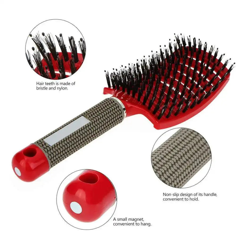 Hair Brush Hair Comb Detangling Hair Brush Bristle&Nylon Women Wet MasSPECIFICATIONS
Number of Pieces: One Unit
Brand Name: other
Model Number: A0005
Item Type: comb
Material: ABS
Size: 25*8.7 * 2.6cm
Origin: Mainland China
Choice: yesJohnny TirakJohnny TirakHair Brush Hair Comb Detangling Hair Brush Bristle&Nylon Women Wet Massage Comb Curly Hairdressing Salon Styling Tools