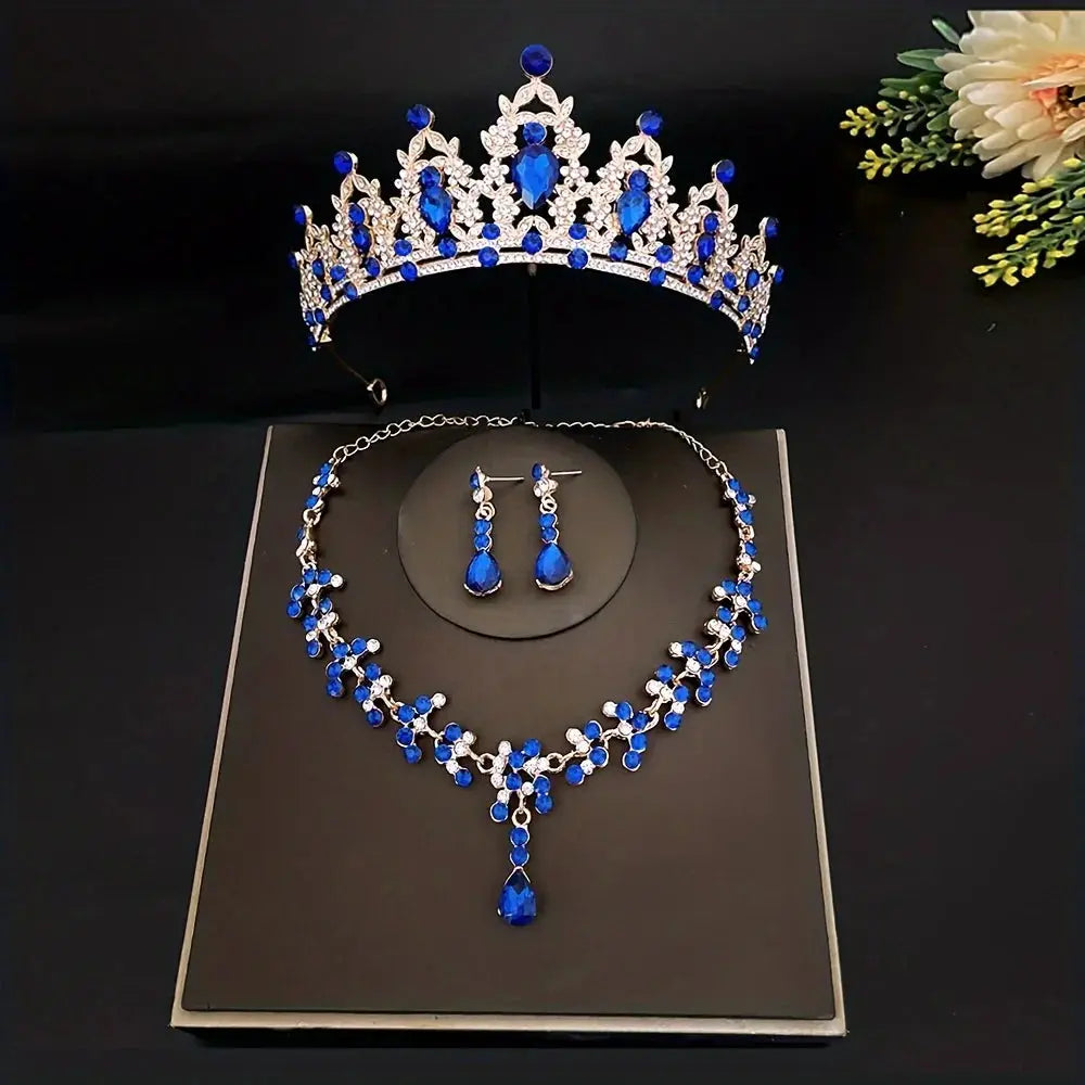 3pcs/set Crystal Bridal Tiara And Crown Earrings Necklace Jewelry Set SPECIFICATIONSBrand Name: NoEnName_NullMaterial: MetalOrigin: Mainland ChinaCN: ZhejiangChoice: yesJohnny TirakJohnny Tirak3pcs/set Crystal Bridal Tiara