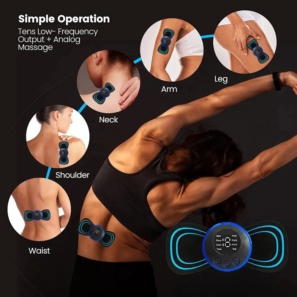 Electric EMS Neck Massager Mini Cervical Back Patch Stimulator MassageSPECIFICATIONS
Brand Name: other
Item Type: Massage &amp; Relaxation
Material: Composite Material
Application: Back
Origin: Mainland China
Certification: CE
Choice: Johnny TirakJohnny TirakElectric EMS Neck Massager Mini Cervical Back Patch Stimulator Massageador Mat Portable Gel Pad Stickers Slim