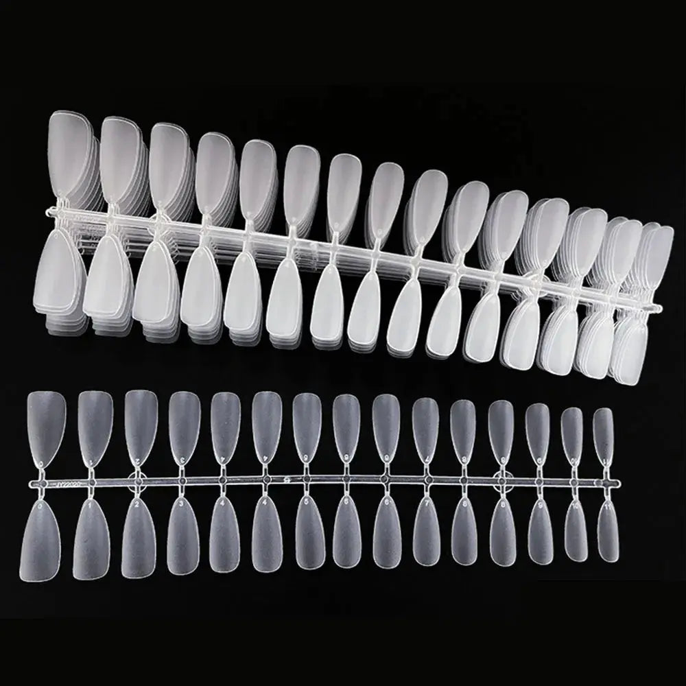 120pcs/bag Matte Press On Nail Tips Soft Full Cover False Nails Oval Almond Sculpted Fake Nail.