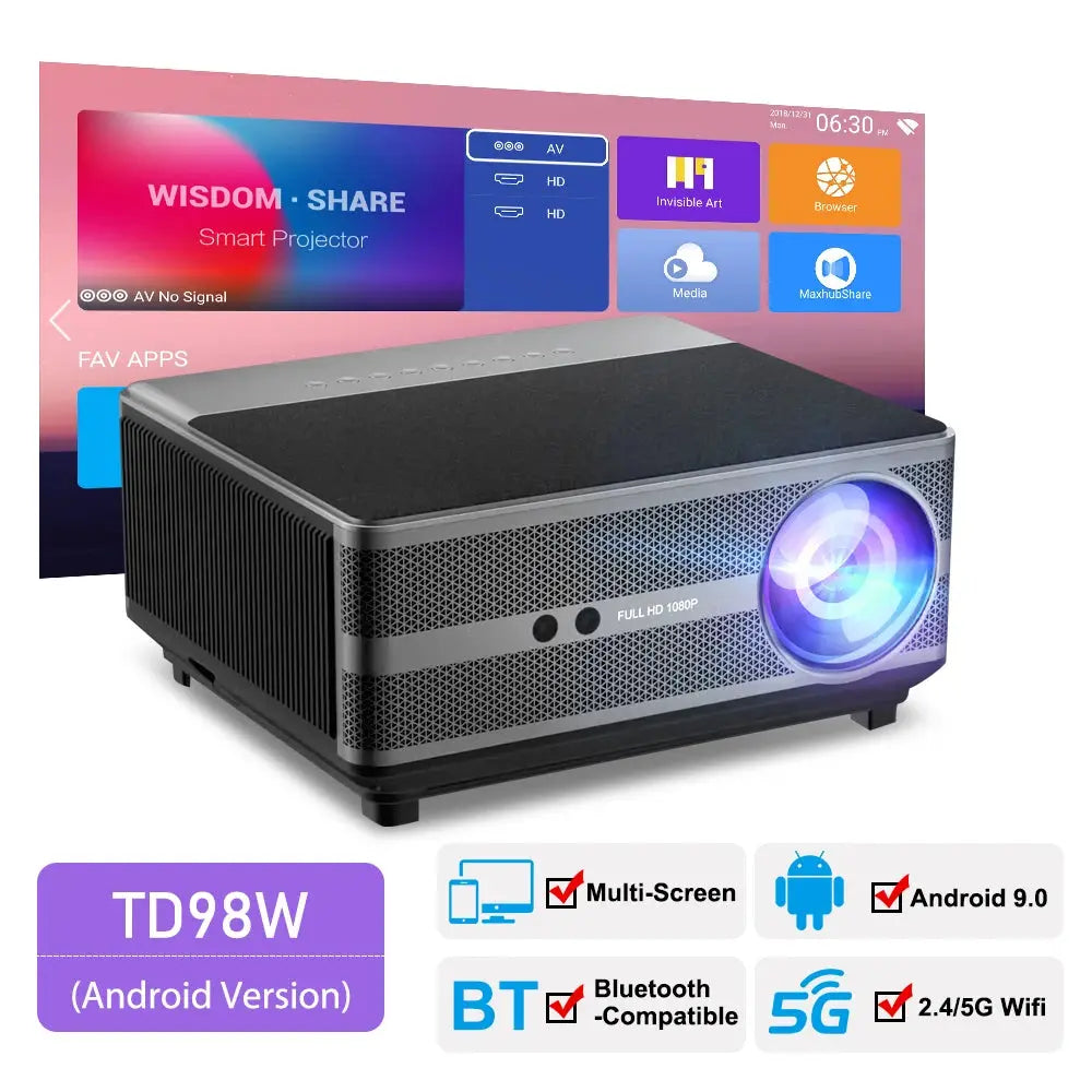 ThundeaL Full HD 1080P Projector TD98 WiFi LED 2K 4K Video Movie Beam SPECIFICATIONSBrand Name: ThundeaLThundeaL Model: TD98Category: ProjectorsKeystone Correction: Electronic CorrKeystone Correction: Auto CorrectionHign-concerned ChemJohnny TirakJohnny TirakThundeaL Full HD 1080P Projector TD98 WiFi LED 2K 4K Video Movie Beam TD98W Android Projector PK DLP Home Theater Cinema Beamer