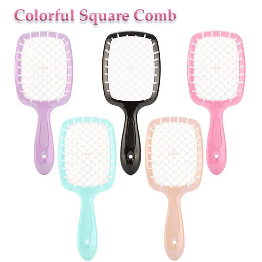 1PC Square Hollow Comb Anti-Static Grid Lightweight Comb Hair Massage SPECIFICATIONSBrand Name: NoEnName_NullOrigin: Mainland ChinaHign-concerned Chemical: NoneNumber of Pieces: One UnitModel Number: Colorful Square CombSize: 1PCItem TJohnny TirakJohnny Tirak1PC Square Hollow Comb Anti-Static Grid Lightweight Comb Hair Massage Knot Fluffy Style Curled Hair Comb Hair Smooth Brushes