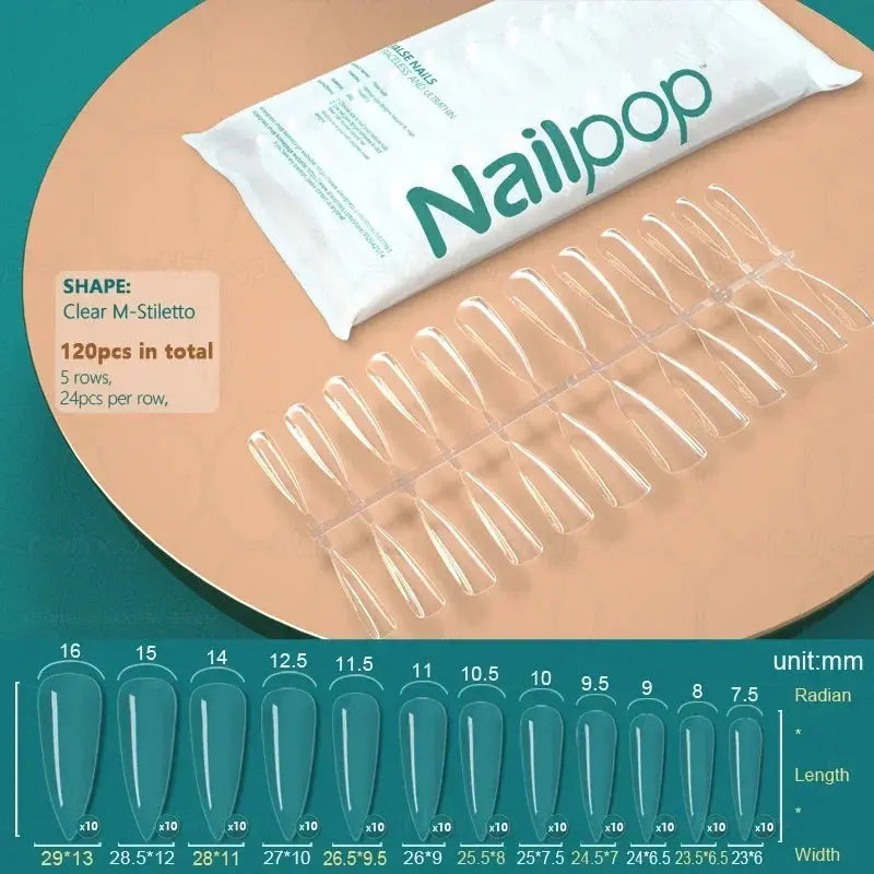 NAILPOP 120pcs Fake Nails Full Cover Press on Nails Coffin Soft Gel AmSPECIFICATIONSBrand Name: NailpopHign-concerned Chemical: NoneNumber of Pieces: One UnitOrigin: Mainland ChinaMaterial: AcrylicQuantity: 120pcs/bagSize: 10 DifferentJohnny TirakJohnny TirakNails Coffin Soft Gel American Pose Capsule False Nail Tips