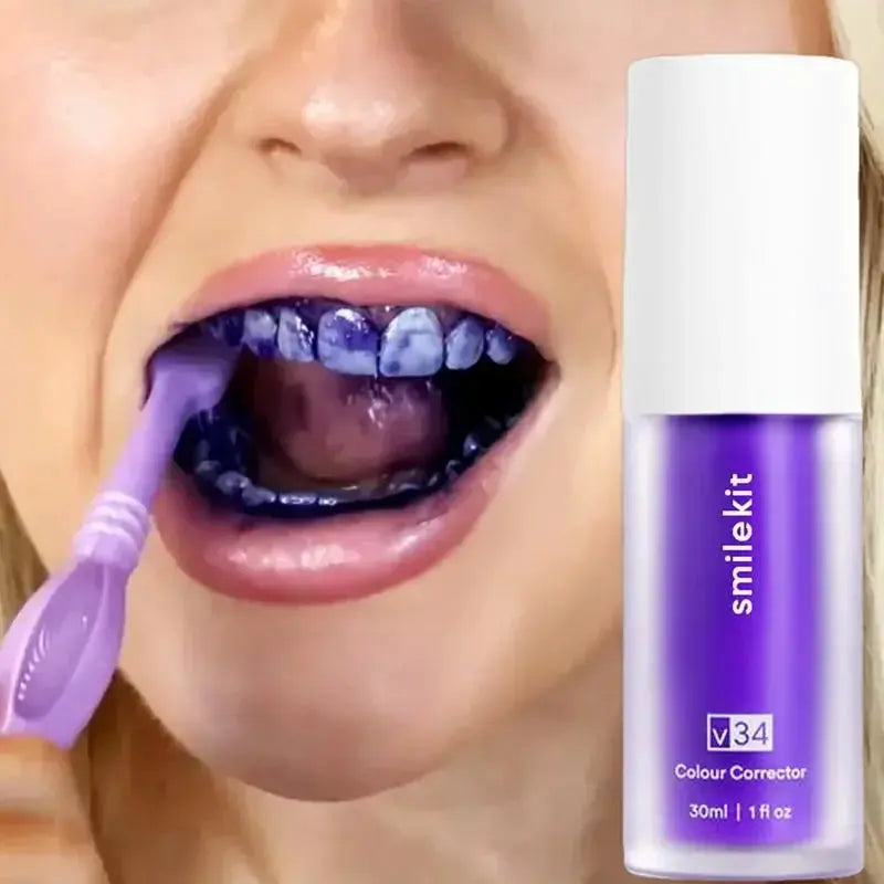 30ml V34 SmileKit Purple Toothpaste Removes Tartar Clean Oral Hygiene SPECIFICATIONSBrand Name: SmileKitOrigin: Mainland ChinaItem Type: ToothpasteNumber of Pieces: COMBONET WT: 30gAge Group: adultsChoice: yessemi_Choice: yesJohnny TirakJohnny Tirak30ml V34 SmileKit Purple Toothpaste Removes Tartar Clean Oral Hygiene Fresh Breath Whitening Teeth Care Products