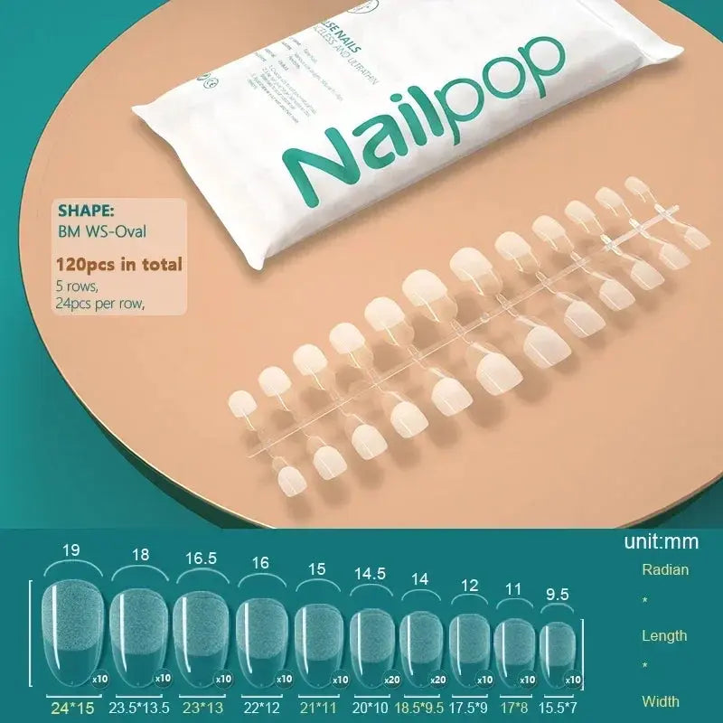 NAILPOP 120pcs Fake Nails Full Cover Press on Nails Coffin Soft Gel AmSPECIFICATIONSBrand Name: NailpopHign-concerned Chemical: NoneNumber of Pieces: One UnitOrigin: Mainland ChinaMaterial: AcrylicQuantity: 120pcs/bagSize: 10 DifferentJohnny TirakJohnny TirakNails Coffin Soft Gel American Pose Capsule False Nail Tips