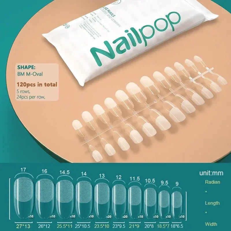 NAILPOP 120pcs Fake Nails Full Cover Press on Nails Coffin Soft Gel AmSPECIFICATIONSBrand Name: NailpopHign-concerned Chemical: NoneNumber of Pieces: One UnitOrigin: Mainland ChinaMaterial: AcrylicQuantity: 120pcs/bagSize: 10 DifferentJohnny TirakJohnny TirakNails Coffin Soft Gel American Pose Capsule False Nail Tips