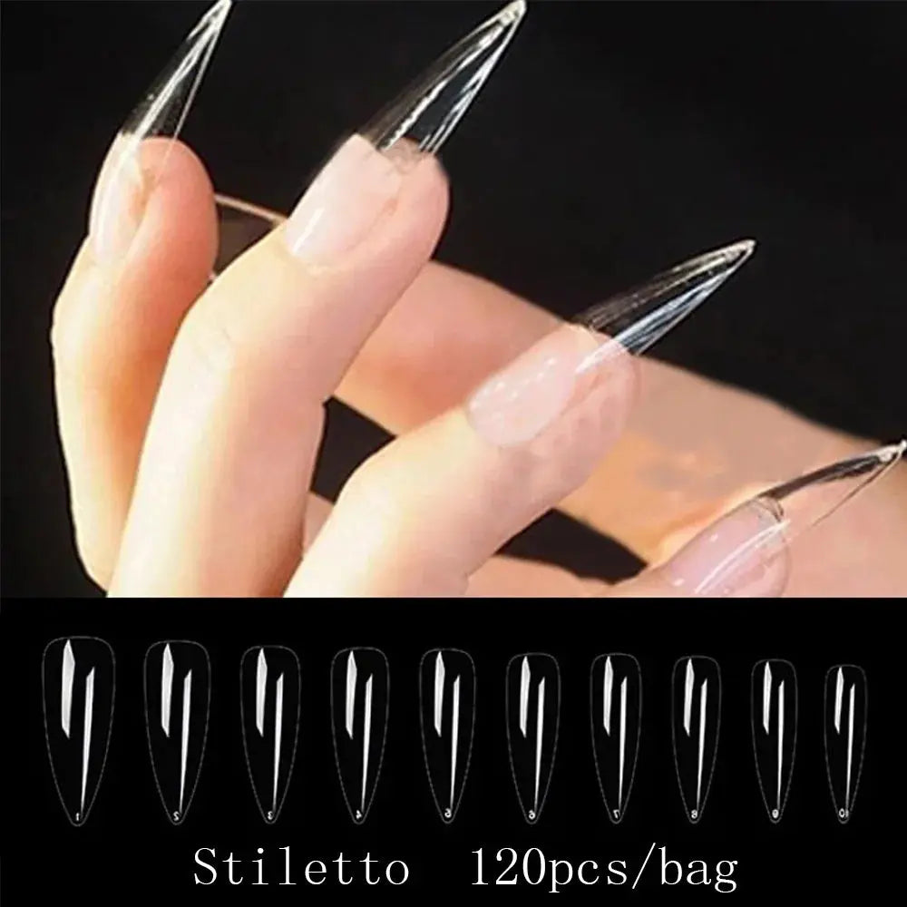 120pcs/bag Matte Press On Nail Tips Soft Full Cover False Nails Oval Almond Sculpted Fake Nail.