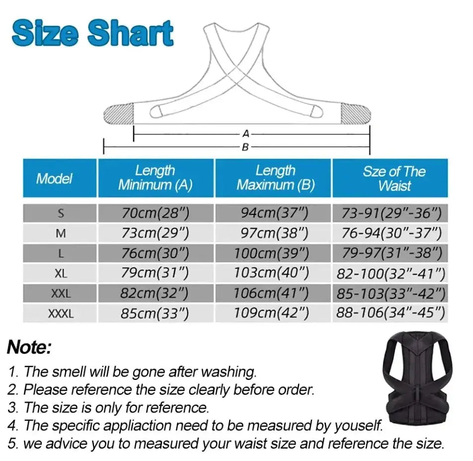 Adjustable Back Posture Corrector With Breathable Shoulder And Waist Support Straps For Boys And Girls To Relieve Back Pain.