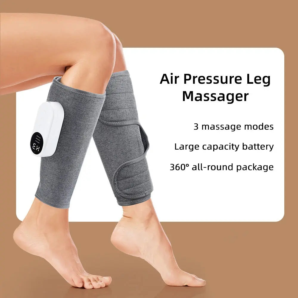 Electric Leg Massager Charging Calf Air Compression Massager with Three Massage Modes Thigh And Knee 360° All-Round Packag.