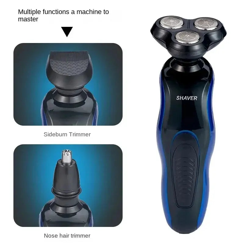 USB Rechargeable Shaver Three-in-one Multifunctional Electric Shaver MSPECIFICATIONSBrand Name: NoEnName_NullGender: MaleOrigin: Mainland ChinaItem Type: RazorArticle number: Three in onePower supply mode: Charging typeBattery life: MoJohnny TirakJohnny TirakMultifunctional Electric Shaver Men'