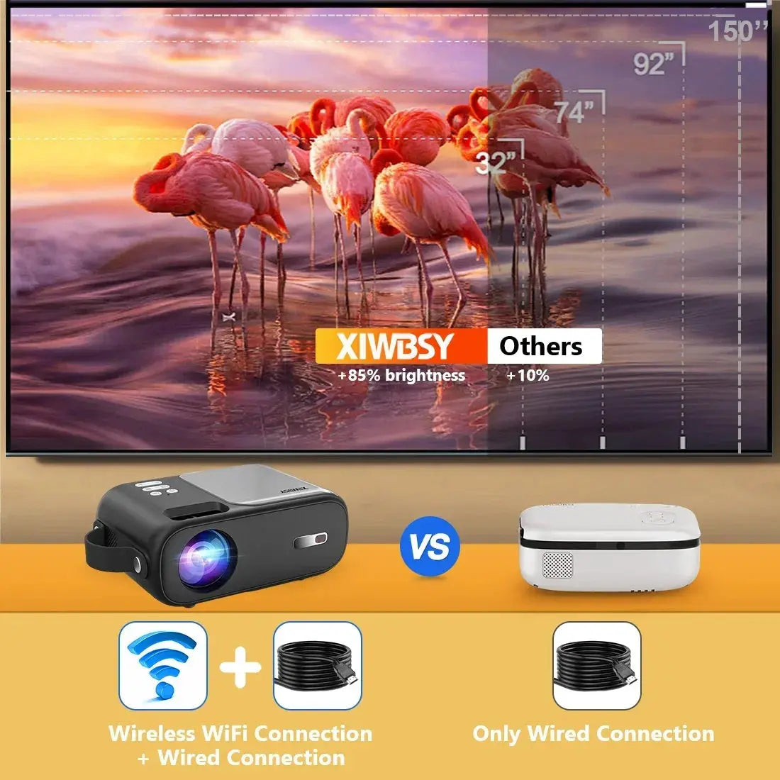 XIWBSY Android 4K Projector 12000 Lumens Native 1080P Wifi6 Projetor 3SPECIFICATIONSBrand Name: XIWBSYCategory: ProjectorsKeystone Correction: Electronic CorrKeystone Correction: Auto CorrectionHign-concerned Chemical: NoneOrigin: MainJohnny TirakJohnny TirakXIWBSY Android 4K Projector 12000 Lumens Native 1080P Wifi6 Projetor 300ANSI Home Cinema Outdoor Portable Proyector Beamer