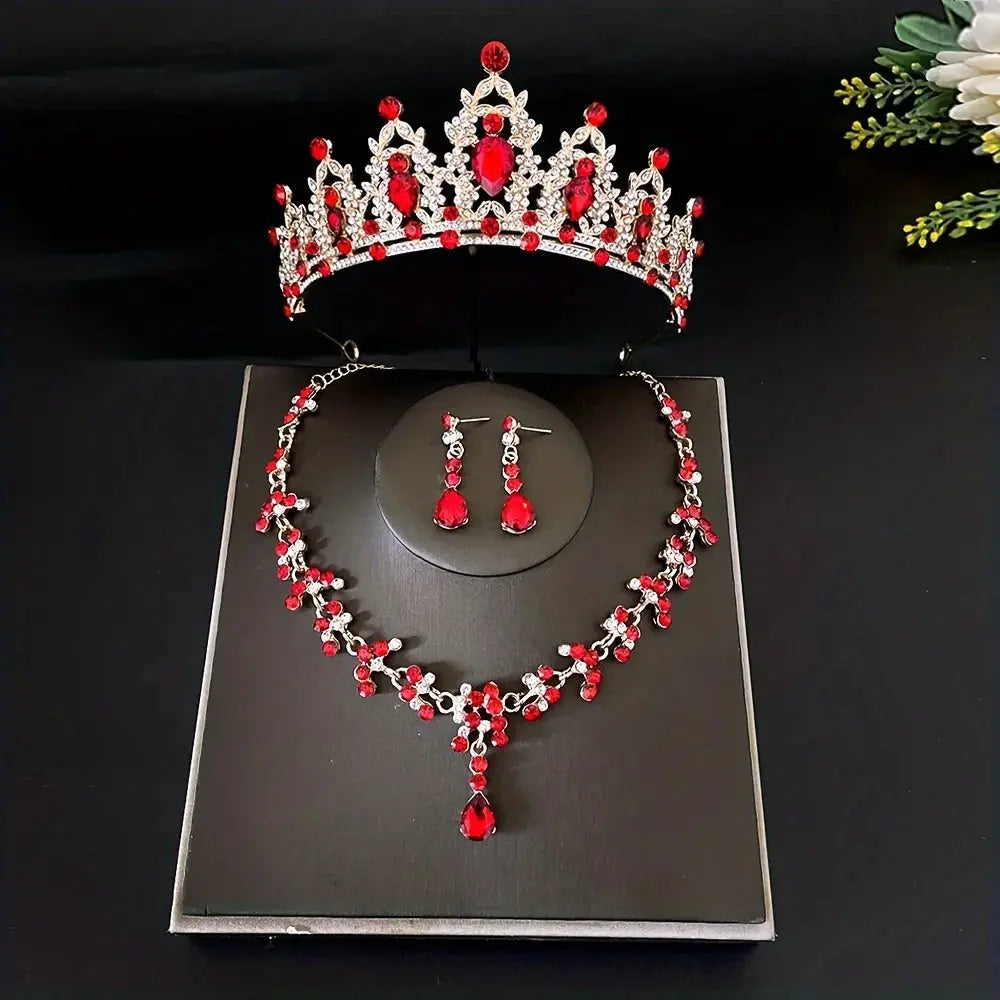 3pcs/set Crystal Bridal Tiara And Crown Earrings Necklace Jewelry Set SPECIFICATIONSBrand Name: NoEnName_NullMaterial: MetalOrigin: Mainland ChinaCN: ZhejiangChoice: yesJohnny TirakJohnny Tirak3pcs/set Crystal Bridal Tiara