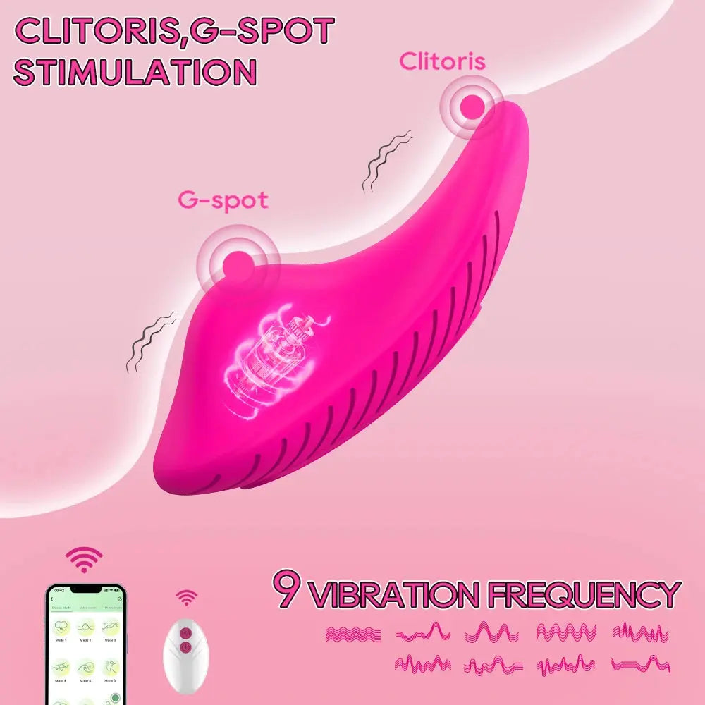 Butterfly Wearable Vibrator Wireless APP Remote Panties Dildo VibratorSPECIFICATIONSBrand Name: MIGYYSexually Suggestive: NoOrigin: Mainland ChinaObscene Picture: NoCommodity Quality Certification: ceMaterial: SiliconeCertification: CEJohnny TirakJohnny TirakButterfly Wearable Vibrator Wireless APP Remote Panties Dildo Vibrator