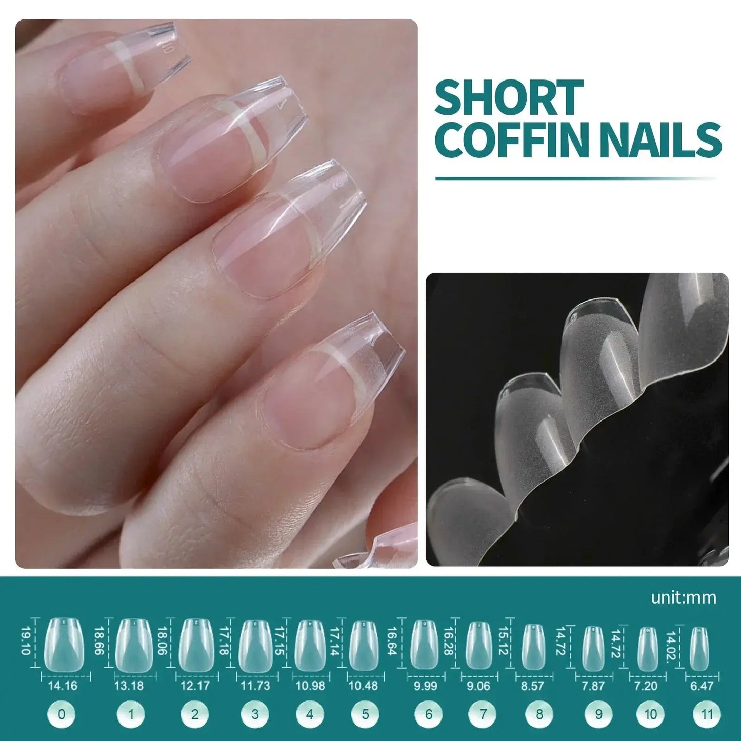 NAILPOP 120pcs Fake Nails Full Cover Press on Nails Coffin Soft Gel AmSPECIFICATIONSBrand Name: NailpopHign-concerned Chemical: NoneNumber of Pieces: One UnitOrigin: Mainland ChinaMaterial: AcrylicQuantity: 120pcs/bagSize: 10 DifferentJohnny TirakJohnny TirakNails Coffin Soft Gel American Pose Capsule False Nail Tips