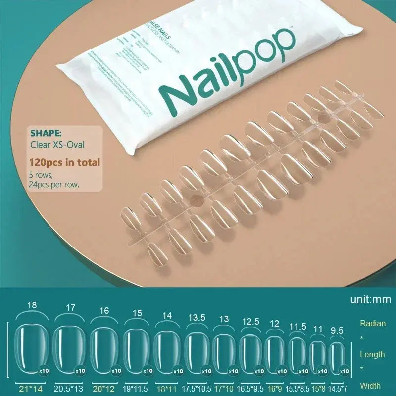 NAILPOP 120pcs Fake Nails Full Cover Press on Nails Coffin Soft Gel AmSPECIFICATIONSBrand Name: NailpopHign-concerned Chemical: NoneNumber of Pieces: One UnitOrigin: Mainland ChinaMaterial: AcrylicQuantity: 120pcs/bagSize: 10 DifferentJohnny TirakJohnny TirakNails Coffin Soft Gel American Pose Capsule False Nail Tips