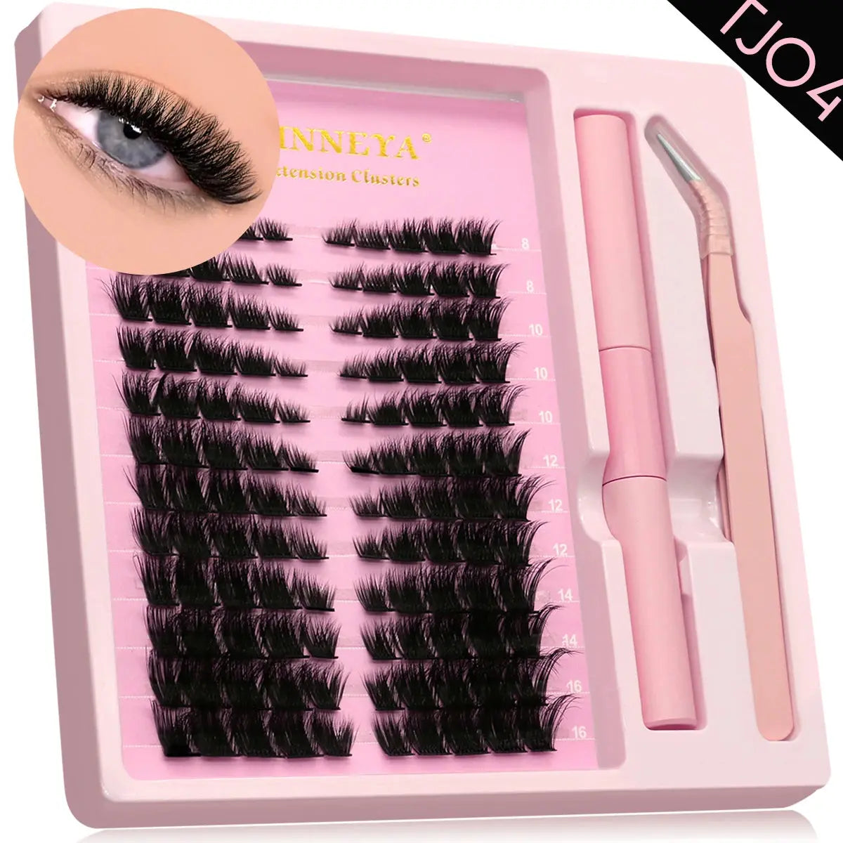 GROINNEYA Lash Clusters Kit With Waterproof Strong Hold DIY Lash ExtenSPECIFICATIONSBrand Name: GROINNEYAOrigin: Mainland ChinaNumber of Pieces: COMBOFalse Eyelashes Terrier: Black Cotton StalkQuantity: 1lotFalse Eyelashes Style: NaturJohnny TirakJohnny TirakWaterproof Strong Hold DIY Lash Extension Kit Lash Bond