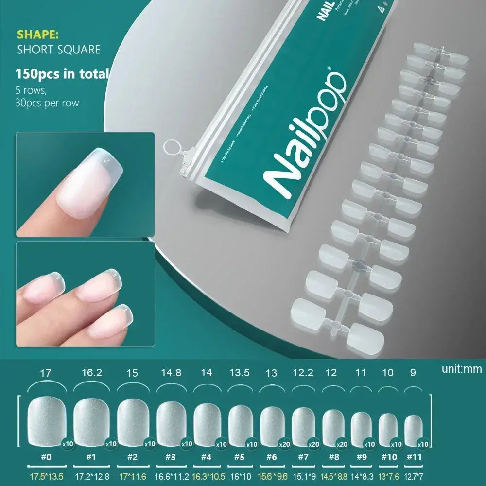 NAILPOP 120pcs Fake Nails Full Cover Press on Nails Coffin Soft Gel AmSPECIFICATIONSBrand Name: NailpopHign-concerned Chemical: NoneNumber of Pieces: One UnitOrigin: Mainland ChinaMaterial: AcrylicQuantity: 120pcs/bagSize: 10 DifferentJohnny TirakJohnny TirakNails Coffin Soft Gel American Pose Capsule False Nail Tips