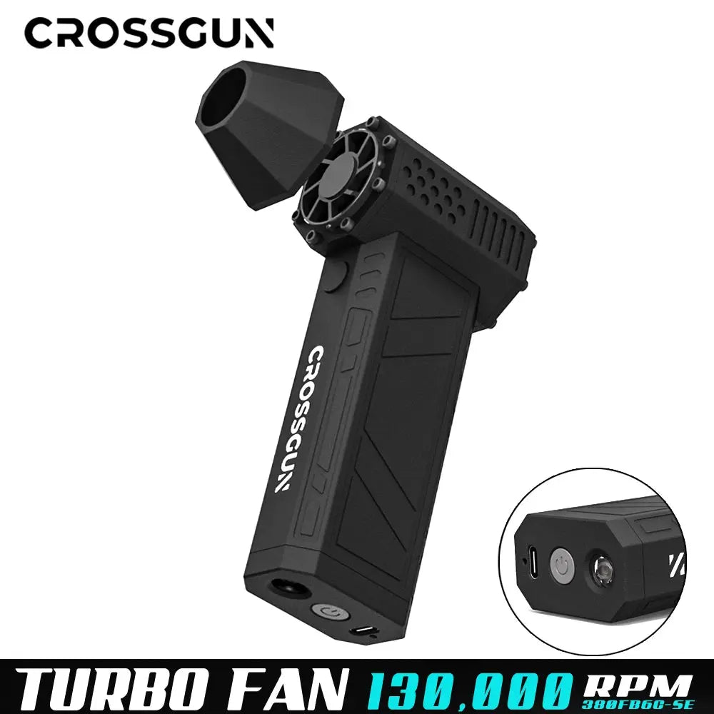 CROSSGUN Jet Turbo King Kong Jetfan Strong Fan Portable Handheld With LED Lighting Dust Elimination Computer hurricane storm X3.