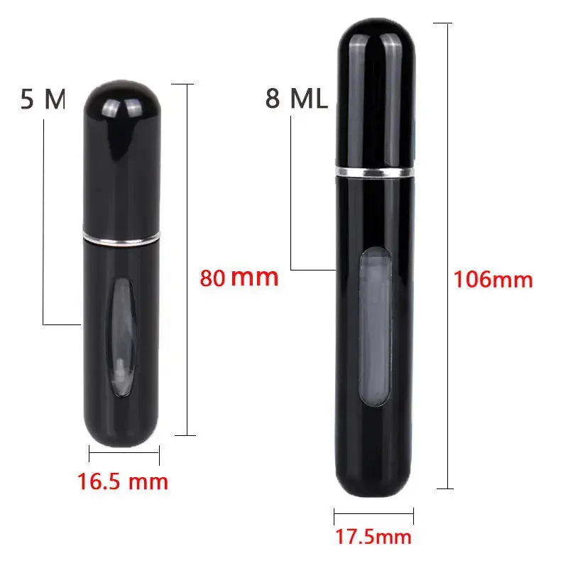 8/5ml Perfume Atomizer Portable Liquid Container For Cosmetics Traveling Mini Aluminum Spray Alcochol Empty Refillable Bottle.