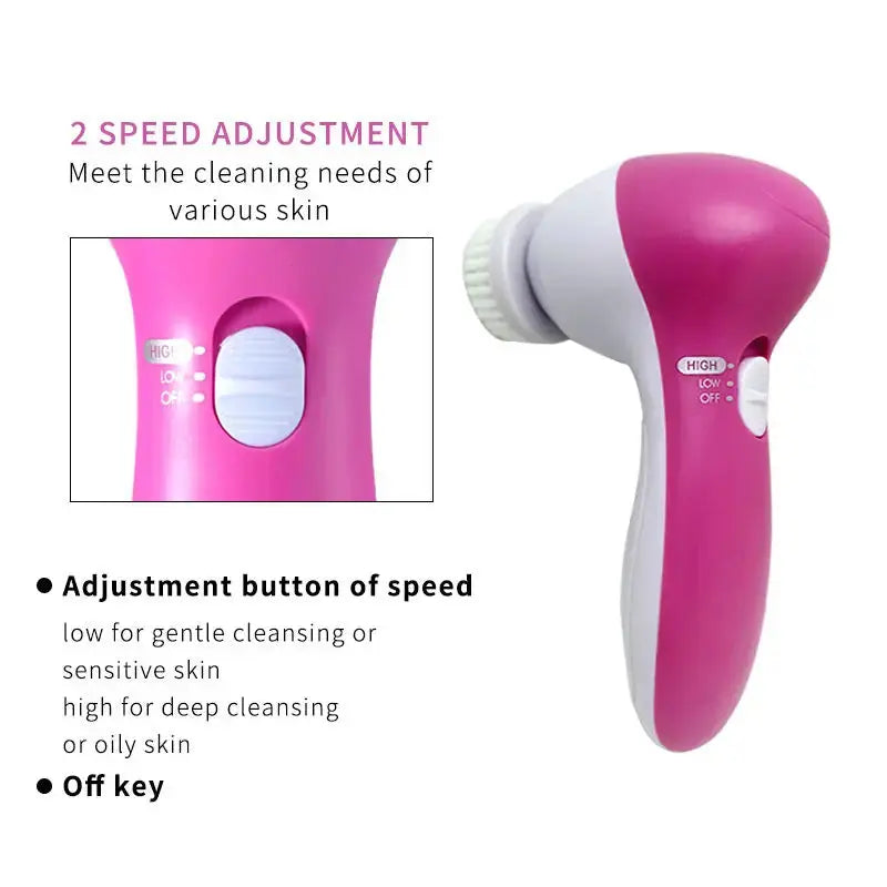 Electric Facial Cleaner 5 IN 1 Face Cleansing Brush Wash Machine Spa SSPECIFICATIONS
Number of Pieces: One Unit
Brand Name: other
Item Type: BRUSH
Power Source: DRY BATTERY
Material: plastic
Origin: Mainland China
Certification: CE
ChoJohnny TirakJohnny Tirak1 Face Cleansing Brush Wash Machine Spa Skin Care Massager Blackhead Cleaning Facial Cleanser Tools