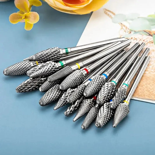 Dmoley Tungsten Carbide Nail Drill Bit Electric Manicure Drills For Milling Cutter Ceramic Nail Burr Pedicure Accessories.