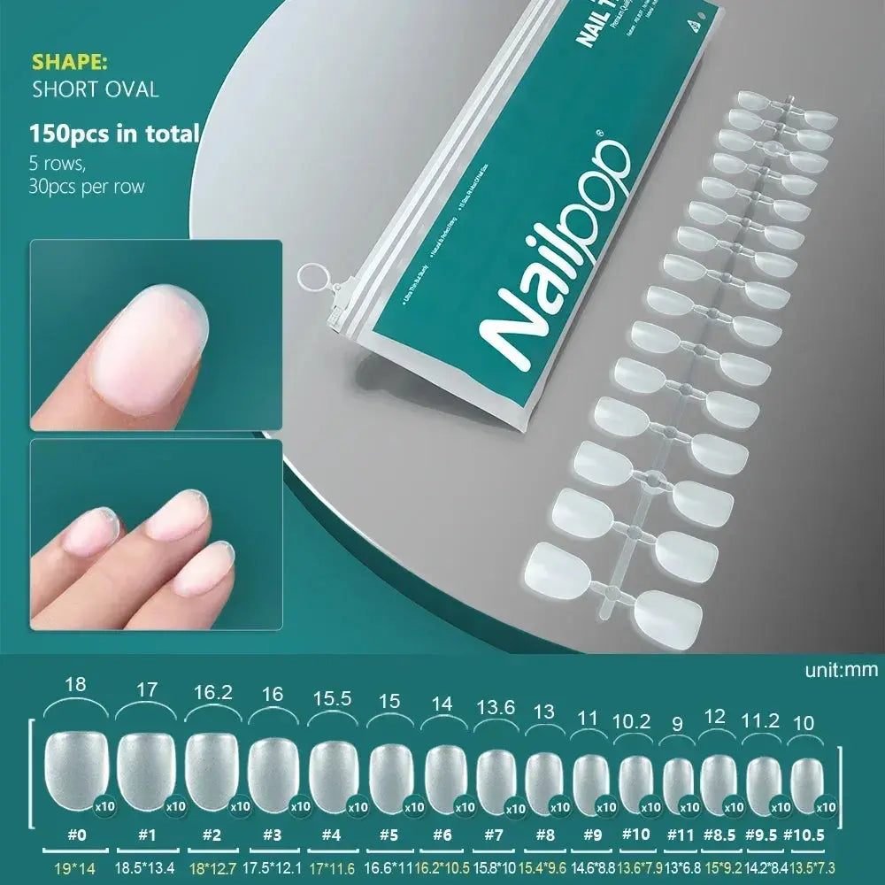 NAILPOP 120pcs Fake Nails Full Cover Press on Nails Coffin Soft Gel AmSPECIFICATIONSBrand Name: NailpopHign-concerned Chemical: NoneNumber of Pieces: One UnitOrigin: Mainland ChinaMaterial: AcrylicQuantity: 120pcs/bagSize: 10 DifferentJohnny TirakJohnny TirakNails Coffin Soft Gel American Pose Capsule False Nail Tips