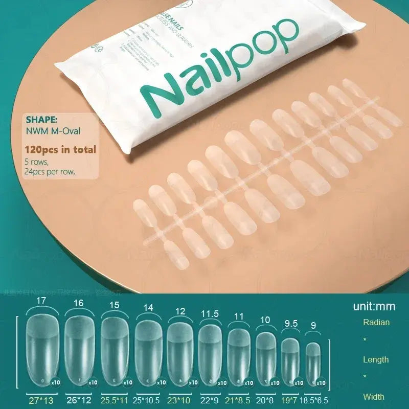 NAILPOP 120pcs Fake Nails Full Cover Press on Nails Coffin Soft Gel AmSPECIFICATIONSBrand Name: NailpopHign-concerned Chemical: NoneNumber of Pieces: One UnitOrigin: Mainland ChinaMaterial: AcrylicQuantity: 120pcs/bagSize: 10 DifferentJohnny TirakJohnny TirakNails Coffin Soft Gel American Pose Capsule False Nail Tips