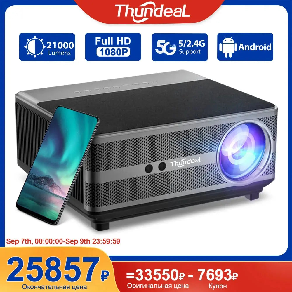 ThundeaL Full HD 1080P Projector TD98 WiFi LED 2K 4K Video Movie Beam SPECIFICATIONSBrand Name: ThundeaLThundeaL Model: TD98Category: ProjectorsKeystone Correction: Electronic CorrKeystone Correction: Auto CorrectionHign-concerned ChemJohnny TirakJohnny TirakThundeaL Full HD 1080P Projector TD98 WiFi LED 2K 4K Video Movie Beam TD98W Android Projector PK DLP Home Theater Cinema Beamer