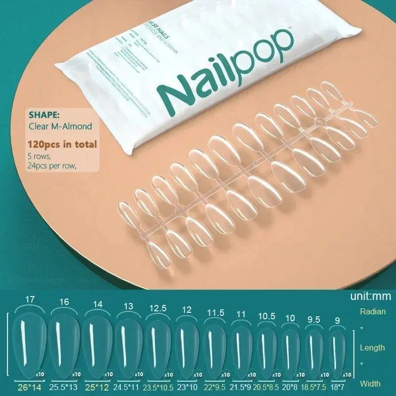 NAILPOP 120pcs Fake Nails Full Cover Press on Nails Coffin Soft Gel AmSPECIFICATIONSBrand Name: NailpopHign-concerned Chemical: NoneNumber of Pieces: One UnitOrigin: Mainland ChinaMaterial: AcrylicQuantity: 120pcs/bagSize: 10 DifferentJohnny TirakJohnny TirakNails Coffin Soft Gel American Pose Capsule False Nail Tips