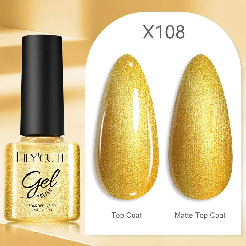 LILYCUTE 5ML Champagne Gold Reflective Glitter Liner Gel Nail Polish BSPECIFICATIONSItem Type: Line Drawing Gel PenColor: 14 Colors For ChooseDesign: Fluorescence UV GelAdvantage: Healthy and EcofriendlyFeature 2: Laser gelFeature 3: HJohnny TirakJohnny TirakLILYCUTE 5ML Champagne Gold Reflective Glitter Liner Gel Nail Polish Bright Sparkling French Semi Permanent Nail Painting UV Gel