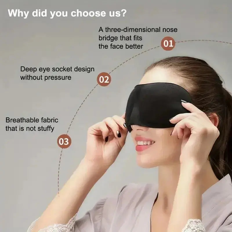 3D Stereoscopic Sleep Eye Mask, Sleep Magic Memory Sponge Black ShadinSPECIFICATIONSBrand Name: otherItem Type: EYE PATCHOrigin: Mainland ChinaChoice: yesJohnny TirakJohnny Tirak3D Stereoscopic Sleep Eye Mask, Sleep Magic Memory Sponge Black Shading Breathable Eye Protection